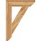 Ekena Millwork Traditional Slat Rough Sawn Bracket w/ Offset Brace, Western Red Cedar, 8"W x 30"D x 42"H BKT0806X30X42TRA06RWR - alternate 4